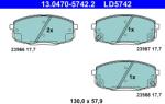 ATE Set Placute Frana, Frana Disc 13.0470-5742.2 Hyundai I30 Kia Carens I/Carens Ii