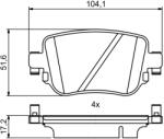 Bosch Set Placute Frana, Frana Disc 0986494797 Audi A1/A1 Allstreet/A1 City Carver