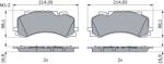 Bosch Set Placute Frana, Frana Disc 0986424850 Audi A6 C8/A7/A8 D5/Q7/Q8 Vw Touareg