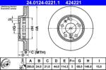 ATE Disc Frana 24.0124-0221.1 Dacia Duster Nissan Juke/Terrano/Townstar Renault Zoe (24.0124-0221.1)