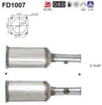 AS Filtru Funingine/Particule, Sist. De Esapament Fd1007 Citroën C5 Ii/C5 Iii (FD1007)