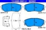 ATE Set Placute Frana, Frana Disc 13.0460-5681.2 Hyundai Santa Fe Iv Kia Sorento Iii (13.0460-5681.2)