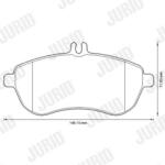 JURID Set Placute Frana, Frana Disc 573257Jc Mercedes-Benz 190/C-Class/C-Class T-Model (573257JC)