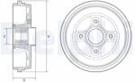 DELPHI Tambur Frana Bfr626 Renault Clio Iv