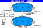 ATE Set Placute Frana, Frana Disc 13.0460-2863.2 Citroën C8/Jumpy I Fiat Scudo/Ulysse
