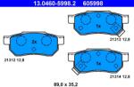 ATE Set Placute Frana, Frana Disc 13.0460-5998.2 Honda Accord Iii/Accord Iii Aerodeck