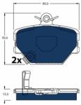 TRW Set Placute Frana, Frana Disc Gdb1365Bte Smart Fortwo (GDB1365BTE)