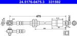 ATE Furtun Frana 24.5176-0475.3 Chevrolet Trax Opel Mokka / Mokka X/Mokka X
