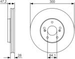 Bosch Disc Frana 0986479R47 Honda Accord Vii/Inspire/Lagreat/Mdx/Pilot