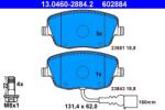 ATE Set Placute Frana, Frana Disc 13.0460-2884.2 Seat Cordoba/Ibiza Iii Skoda Fabia I