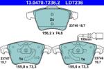 ATE Set Placute Frana, Frana Disc 13.0470-7236.2 Vw California T5/California T6