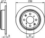 Bosch Disc Frana 0986479101 Honda Beat/City Iv/Civic V/Civic Vi/Crx Iii/Integra (0986479101)