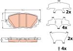 TRW Set Placute Frana, Frana Disc Gdb2285 Abarth 124 Fiat 124 Mazda Mx-5 Iv/Mx-5 Rf (GDB2285)