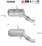 AS Filtru Funingine/Particule, Sist. De Esapament Fd5080 Bmw 3/5/6/X3/X5/X6