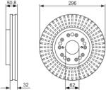 Bosch Disc Frana 0986479485 Lexus Gs/Is I/Is Sportcross/Ls/Sc Toyota Altezza/Soarer (0986479485)