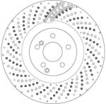 TRW Disc Frana Df6873S Mercedes-Benz C-Class/C-Class T-Model/E-Class/E-Class T-Model (DF6873S)