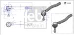 FEBI BILSTEIN Cap De Bara Axa Fata Dreapta 194763 Nissan Leaf/Nv200/Nv200 / Evalia (194763)