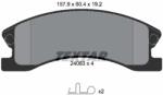 TEXTAR Set Placute Frana, Frana Disc 2408301 Jeep Grand Cherokee Ii Jeep (Bjc) Jeep 4700