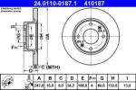 ATE Disc Frana 24.0110-0187.1 Citroën C15/Saxo/Visa/Zx Peugeot 106 I/106 Ii/205/206 (24.0110-0187.1)