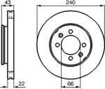 Bosch Disc Frana 0986478813 Austin Maestro/Montego Mg Maestro/Mg Tf/Mgf/Montego