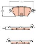 TRW Set Placute Frana, Frana Disc Gdb2199 Mazda Cx-9 (GDB2199)
