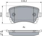 Bosch Set Placute Frana, Frana Disc 0986424056 Bentley Continental/Flying Spur