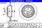 ATE Disc Frana 24.0114-0114.1 Mercedes-Benz M-Class/R-Class (24.0114-0114.1)