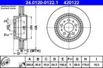 ATE Disc Frana 24.0120-0122.1 Volvo Xc90 I