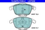 ATE Set Placute Frana, Frana Disc 13.0470-7230.2 Citroën C4/C4 I/C4 Ii/C4 Picasso I