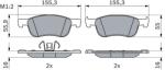 Bosch Set Placute Frana, Frana Disc 0986424867 Ford Fiesta Vii