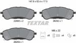 TEXTAR Set Placute Frana, Frana Disc 2269301 Ford Ranger Ford Australia Everest I (2269301)