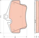 TRW Set Placute Frana, Frana Disc Gdb1758 Porsche 718 Boxster/718 Cayman/911/Boxster (GDB1758)