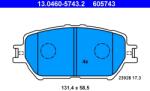 ATE Set Placute Frana, Frana Disc 13.0460-5743.2 Lexus Is Ii Toyota Camry/Mark X I