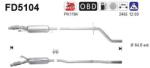 AS Filtru Funingine/Particule, Sist. De Esapament Fd5104 Citroën C5 Iii