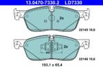 ATE Set Placute Frana, Frana Disc 13.0470-7330.2 Jaguar E-Pace