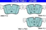 ATE Set Placute Frana, Frana Disc 13.0470-7300.2 Citroën C4 Picasso Ii/C4 Spacetourer (13.0470-7300.2)