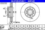 ATE Disc Frana 24.0125-0145.1 Audi A3/A3 Allstreet/Q2 Cupra Ateca/Leon Seat Altea