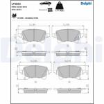 DELPHI Set Placute Frana, Frana Disc Lp3853 Jeep Gladiator Pick-Up/Wrangler Iv