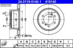 ATE Disc Frana 24.0118-0140.1 Mitsubishi Galloper/L400/Pajero/Pajero Ii/Pajero Iii (24.0118-0140.1)