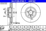 ATE Disc Frana 24.0128-0162.1 Ford Galaxy Ii/Galaxy Mk Ii/S-Max Volvo S60 Ii/S80 Ii
