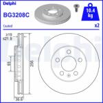 DELPHI Disc Frana Bg3208C Audi A1/A2/A3 Seat Cordoba/Ibiza Iii/Ibiza Iv/Leon/Toledo I (BG3208C)