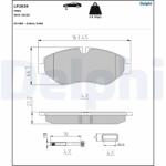DELPHI Set Placute Frana, Frana Disc Lp2039 Iveco Daily Iii/Daily Iv/Daily V/Daily Vi