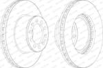 FERODO Disc Frana Fcr323A Mercedes-Benz Actros/Actros Mp4 / Mp5/Antos/Arocs/Atego/Axor