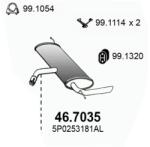 ASSO Toba Esapament Finala 46.7035 Seat Altea/Leon
