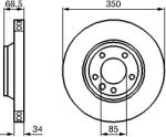 Bosch Disc Frana 0986479249 Audi Q7 Porsche Cayenne Vw Touareg (0986479249)