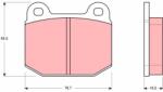 TRW Set Placute Frana, Frana Disc Gdb611 Lotus Esprit S2/Esprit S3 Morgan Plus Eight (GDB611)