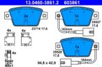 ATE Set Placute Frana, Frana Disc 13.0460-3861.2 Alfa Romeo Mito Chrysler Delta