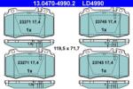 ATE Set Placute Frana, Frana Disc 13.0470-4990.2 Mercedes-Benz C-Class/Clk/Cls/Sl/Slk (13.0470-4990.2)