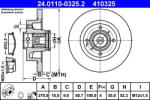 ATE Disc Frana 24.0110-0325.2 Renault Megane Ii/Scénic Ii
