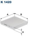 FILTRON Filtru, Aer Habitaclu K1420 Kia Picanto Iii/Picanto Runner (K1420)